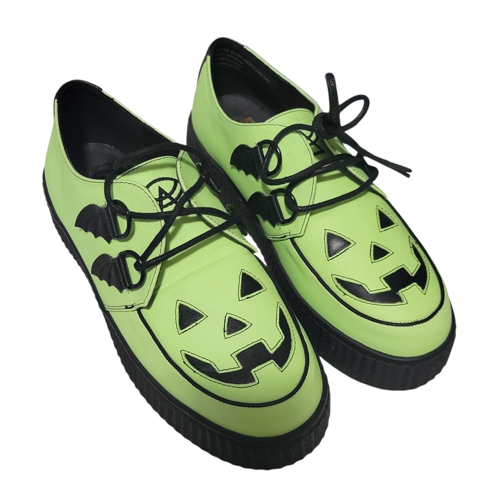 Strange Cvlt Cult YRU Krypt Jack O Lantern Glow Creeper Platform Shoes Women 10 - Picture 3 of 14